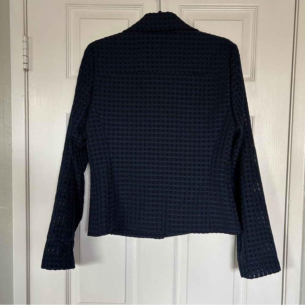 3/$20 T Tahari navy blue and black jacket, size small - Picture 9 of 11